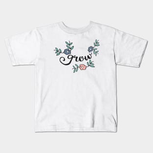 Grow Whimsical Flowers Kids T-Shirt